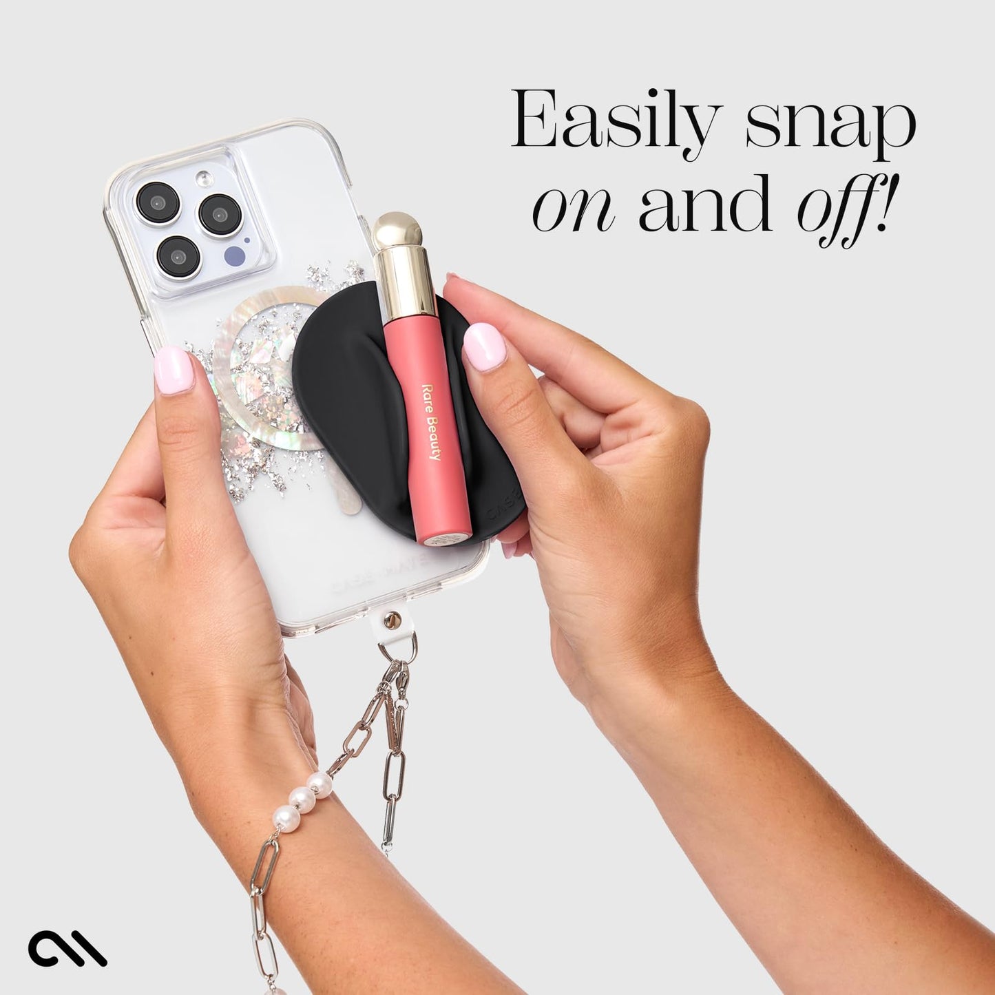 Case-Mate Glossy Magnetic Lip Gloss Holder [Detachable MagSafe Lipstick Holder] Fits Most Lip Gloss and Lipstick Brands - Snap On Phone Accessory