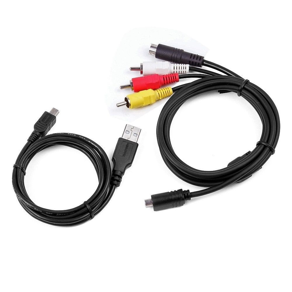 MaxLLTo AV A/V TV Video + USB Data SYNC Cable for Sony Camcorder Handycam DCR-SX34/E/R/L