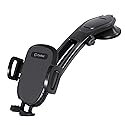 Car Dashboard Phone Holder, Cell Phone Mount with Strong Suction Cup Universal Cradle Compatible with Apple iPhones, Samsung Galaxy Google Pixel