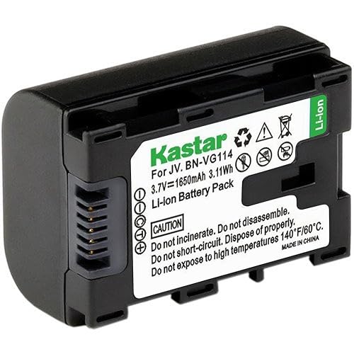 Kastar BN-VG114 Battery (1-Pack) Replacement for JVC BN-VG107 BN-VG107U BN-VG108U BN-VG108E BN-VG114 BN-VG114U BN-VG114US Rechargeable Lithium-ion