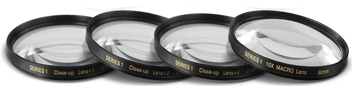 55mm and 58mm Close-Up Filter Set (+1, +2, +4 and +10 Diopters) Magnification Kit for Nikon D5600, D3400 DSLR Camera with Nikon 18-55mm f/3.5-5.6G VR