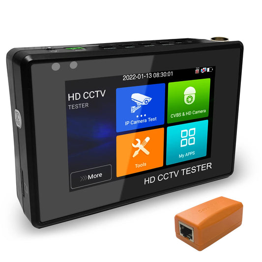 Rsrteng CCTV Camera Tester Support 12MP IP Camera 8MP TVI/CVI/AHD Camera CVBS Camera 4-inch IPS Touch Screen Monitor CCTV Tester Support POE PTZ 4K