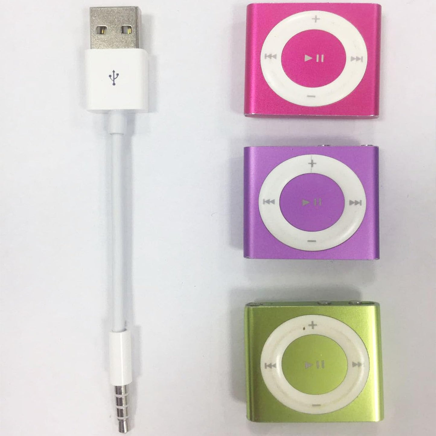 Sidiyang USB Power Charger and Sync Data Cable,2-Pcs Compatible for iPod Shuffle Charger Cable Compatible for iPod Shuffle 3rd 4th 5th Generation