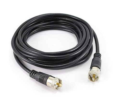 CablesOnline 15ft RG8x Coax UHF (PL259) Male to Male Antenna Cable (R-U015)