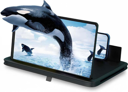 Big Screen Phone Magnifier, Foldable Phone Stand with Movie Screen Amplifier for Travel,2026 New HD Screen Expander, Portable 3D Magnifying Screen