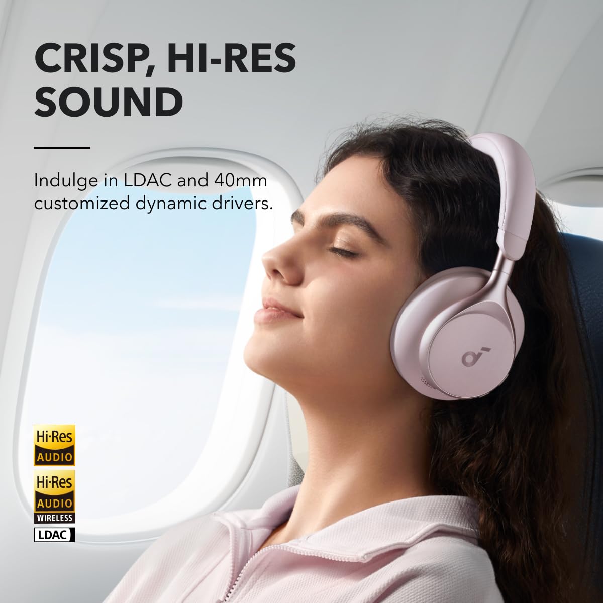 Soundcore by Anker, Space One, Active Noise Cancelling Headphones, 2X Stronger Voice Reduction, 40H ANC Playtime, App Control, LDAC Hi-Res Wireless…