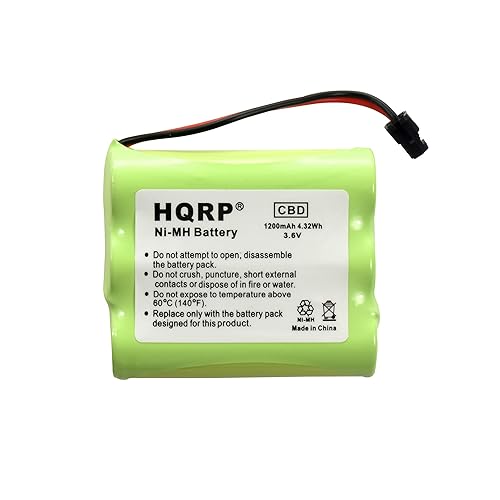 HQRP Cordless Phone Battery Compatible with Toshiba FT-8959 FT-8980 FT-8981 FT-8989 Cordless Telephone/Extended/High-Capacity