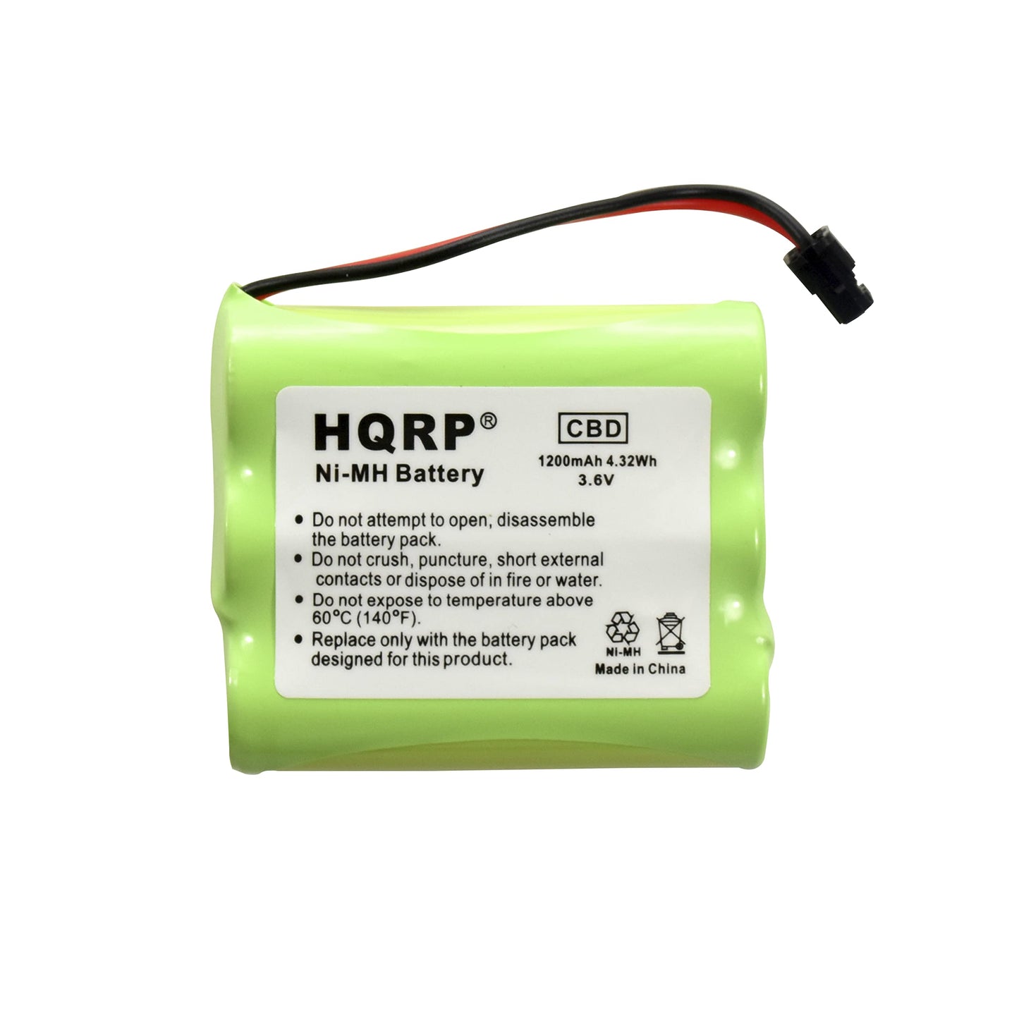 HQRP Cordless Phone Battery Compatible with Panasonic KX-TC1484R, KX-TG2403B, KX-TGM240 Cordless Telephone/Extended/High-Capacity