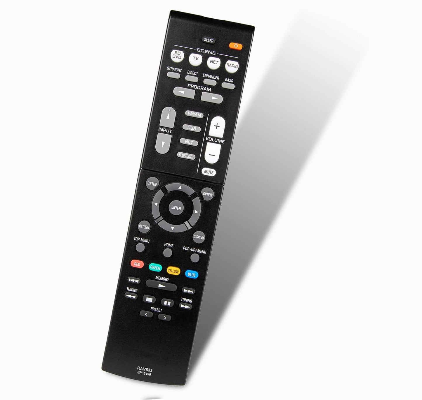 Replacement Remote Control for Yamaha Home Theater Audio Receiver ZP457800 RAV534 RAV531 RAV532 RAV533 RXV581BL RX-V581BL RXV583 HTR-4068 RX-V581