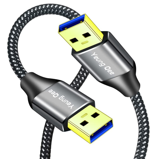 Yeung Qee USB 3.0 A to A Male Cable 1 ft,Super Speed Type A Male to Male Cable USB 3.0 Double End USB Cord for Hard Disk, Cameras,Laptop Cooler, DVD