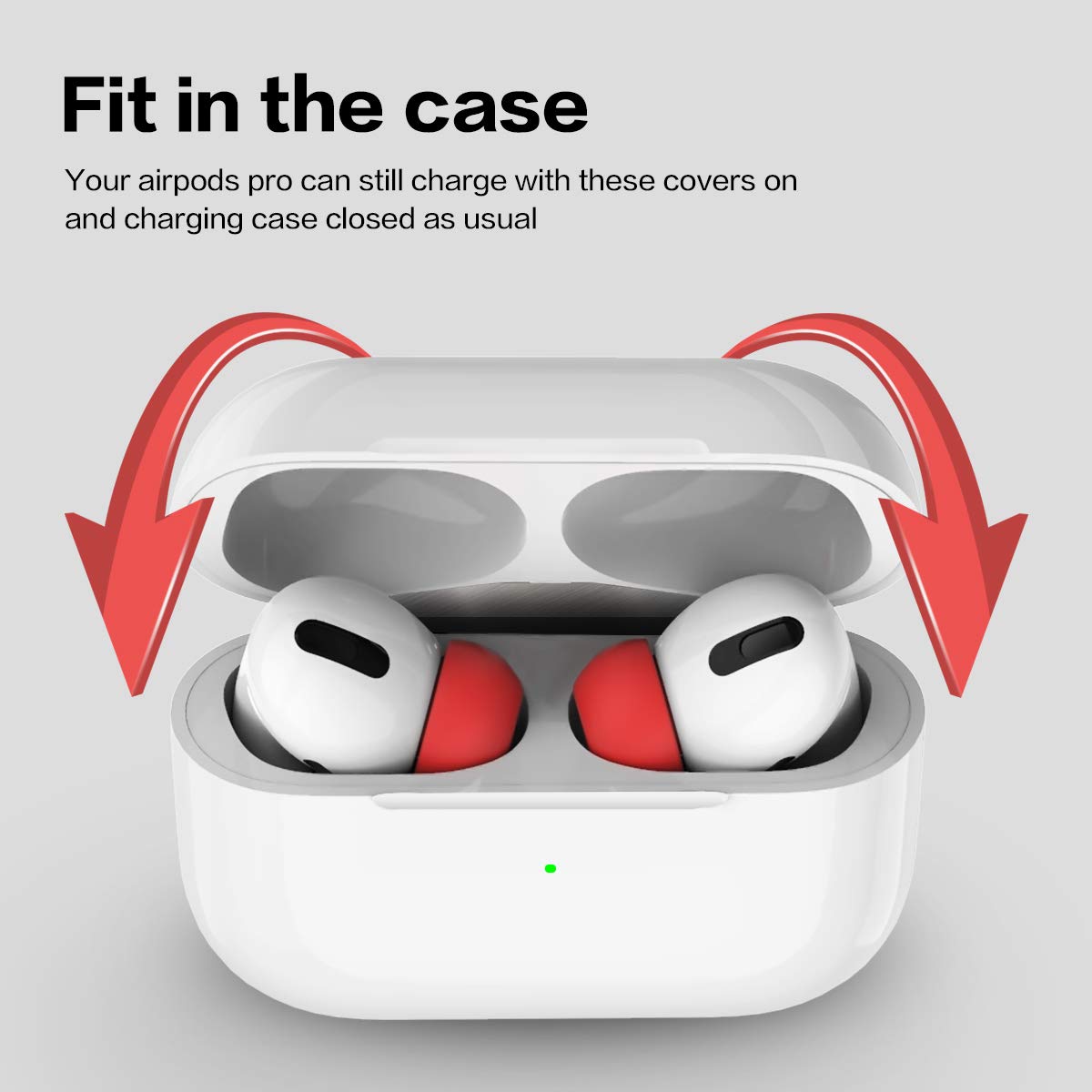 [4-Pair] WQNIDE Ear Tips for Airpods Pro & Airpods Pro 2nd Generation Ear Tips (Silicone), Anti Slip Soft Silicone Airpods Pro Replacement Ear Tips