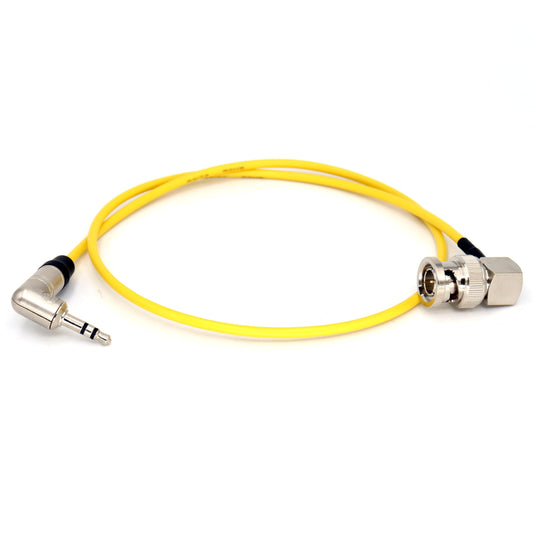 SZYingXian Timecode Cable Elbow 3.5mm to Straight/Right Angle BNC/SDI Cord for Canon C300/500, ARRI Amira, Zoom F8/F4, Blackmagic Pyxis, Sony Venice