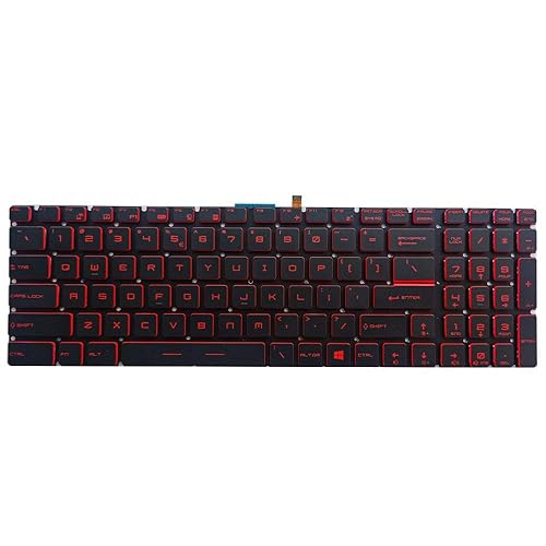 New for MSI GP62 MS-16J9 MS-16J5 MS-16J6 MS-16JB MS-16J3 Laptop US Keyboard (Red Backlight)