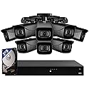 Lorex Fusion 4K Security Camera System w/ 3TB NVR - 16 Channel PoE Wired Home Security System w/ 8 Metal Bullet Cameras - Smart Devices, Color Night