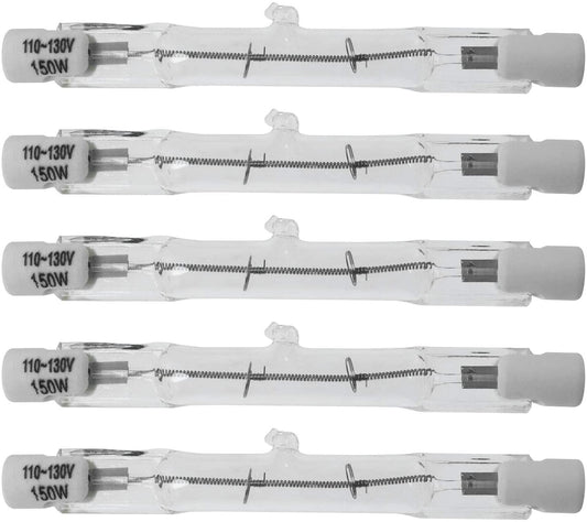 SQXBK R7S Tungsten Halogen Lamp 5PCS 110V -130V 150W 3Inch J78 T3 Double Ended Filament Flood Halogen Tungsten Light Tube Bulb