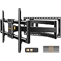 Perlegear Long Arm Full Motion TV Wall Mount for 42-97 Inch TVs up to 150 lbs, Pre-Assembled TV Mount with Full Swivel, Tilt and Extension, Fits