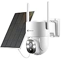 Kittyhok PT Solar Camera Security Outdoor | 2K FHD Security Camera Wireless Outdoor, Solar Battery Powered, Color Night Vision, Smart Detection, IP66