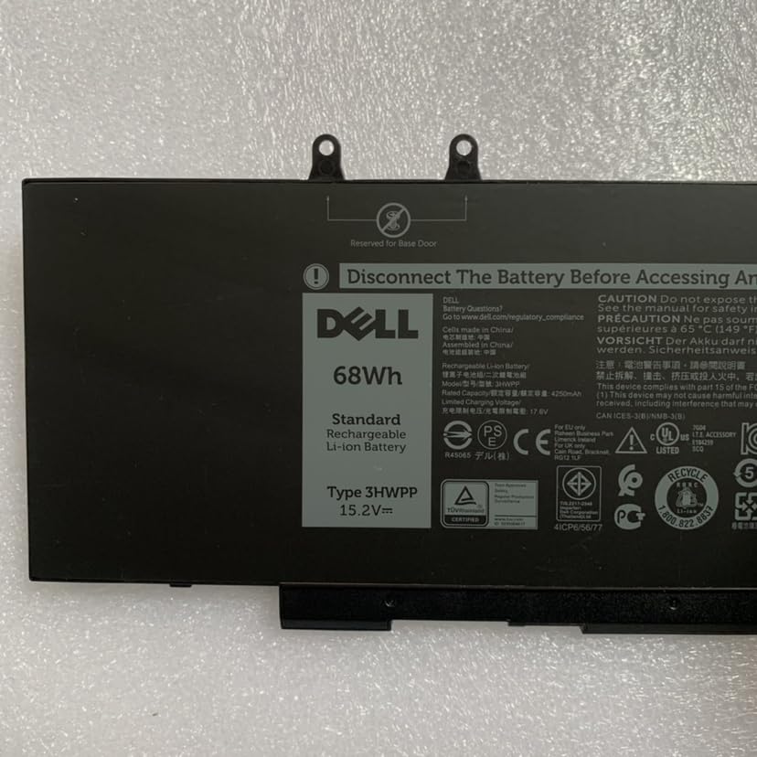 DELL 3HWPP Laptop Battery Replacement for Dell Latitude 5401 5410 5411 5501 5510 5511 Precision 3541 3551 Inspiron 7706 2-in-1 Inspiron 17 7500/7506