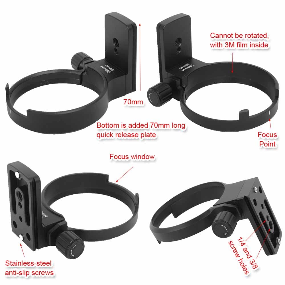 Lens Collar Tripod Mount Ring Compatible with Sigma 100-400mm f/5-6.3 DG OS HSM Contemporary (EF & F Mount Lens), Bottom is ARCA Fit Quick Release