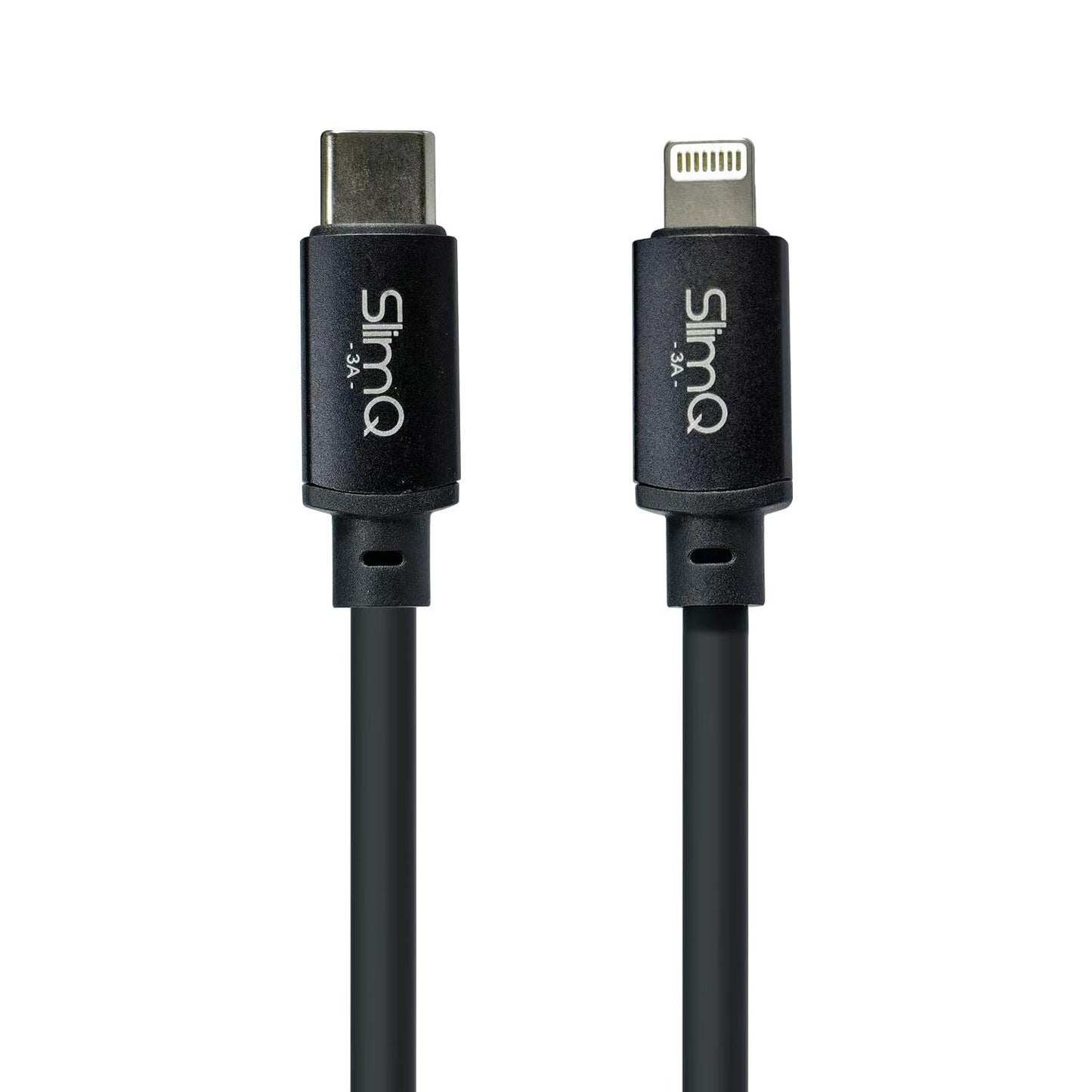 SlimQ USB-C Cable Compatible with Light- ning, Compatible with iPad, iPhone, iPod Charging (Type C, 3ft, Gray)