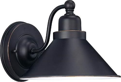 Ciata One Light Wall Sconce, Vanity Light, Transitional Style Downlight, with Mission dust Bronze Finish and Metal Shade (1 Light)