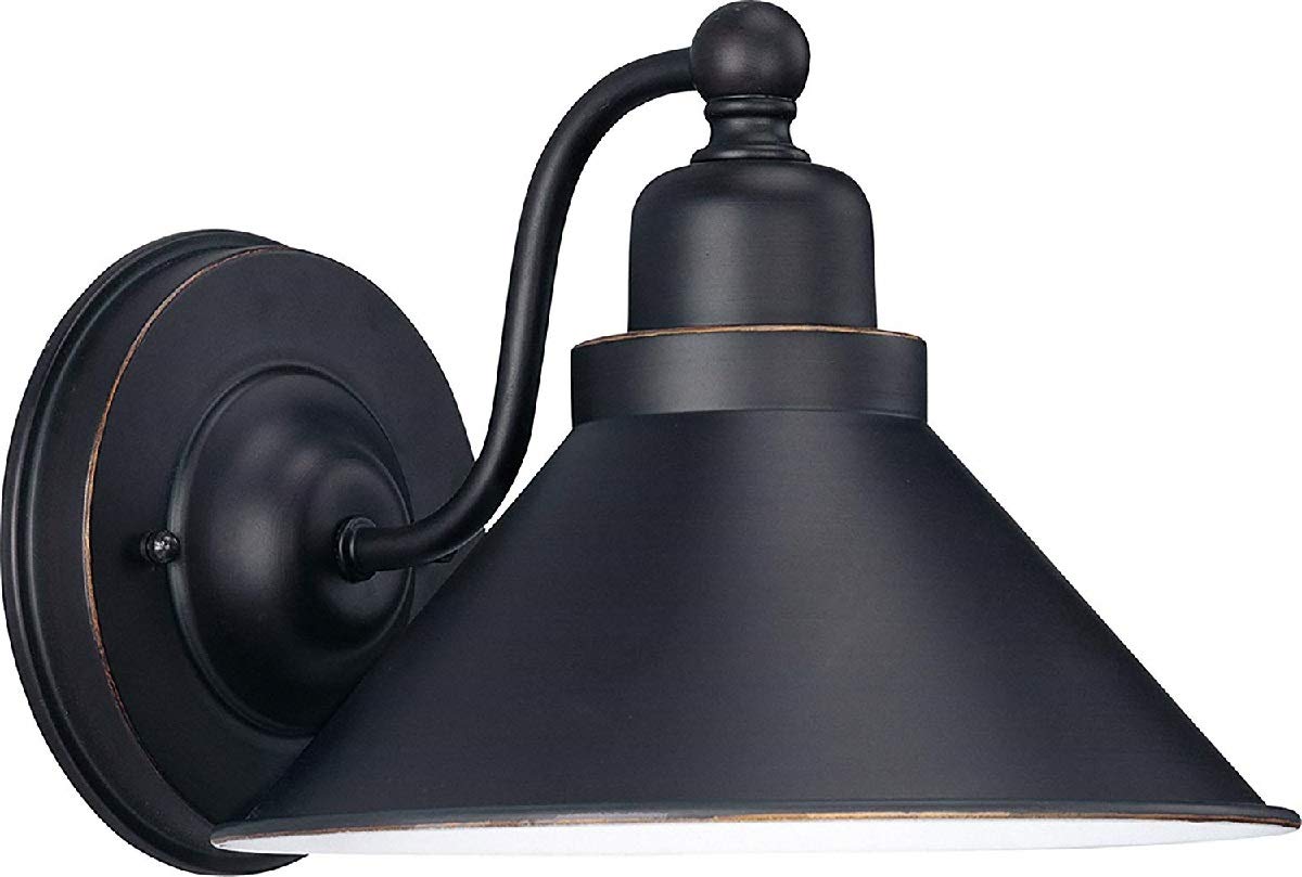 Ciata One Light Wall Sconce, Vanity Light, Transitional Style Downlight, with Mission dust Bronze Finish and Metal Shade (1 Light)
