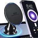 New True Path Ultra-Strong Magnetic Phone Holder for Car Dashboard MagSafe 360° Rotation Aluminum Alloy Metal Car Mount Compatible with iPhone 17 Pro