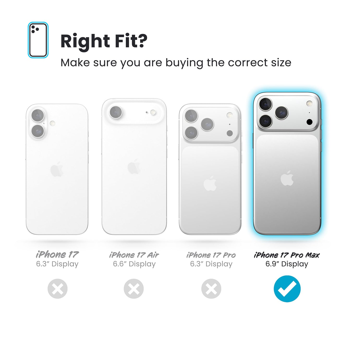Speck GEMSHELL Grip +MS Case for iPhone 17 Pro Max - Clear/Clear | Slim Protective Grip | Drop Protection | MagSafe Compatible