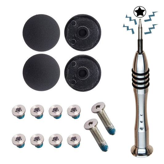SLAUNT 4 Pack Rubber Case Feet and Replacement Screws (2 Long and 8 Short) Screwdriver Kit Set Compatible with Mac Book Air 11inch 13 inch A1370 A1369
