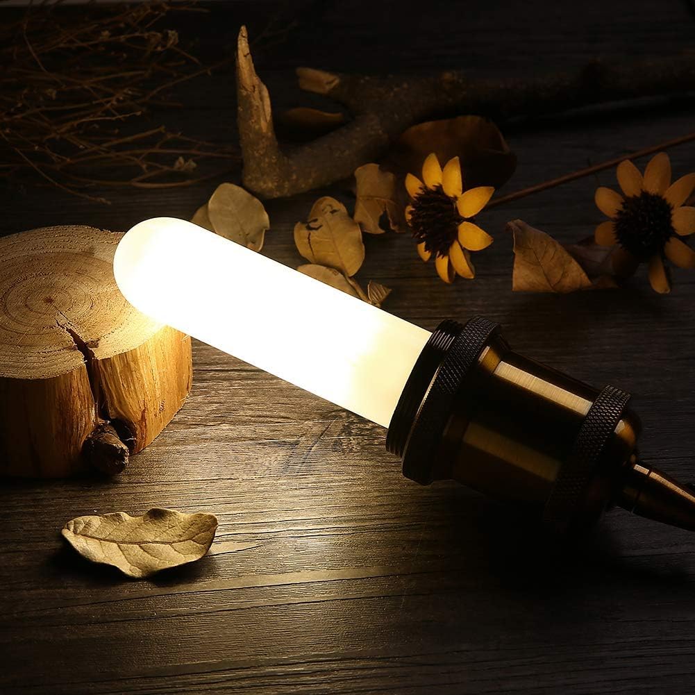 Adshen-US Dimmable T10 led Frosted Bulbs 8W Daylight White 4000k 80 Watt Equivalent,led Tubular Vintage Led Bulbs,800LM,E26 Medium Base, Edison Retro
