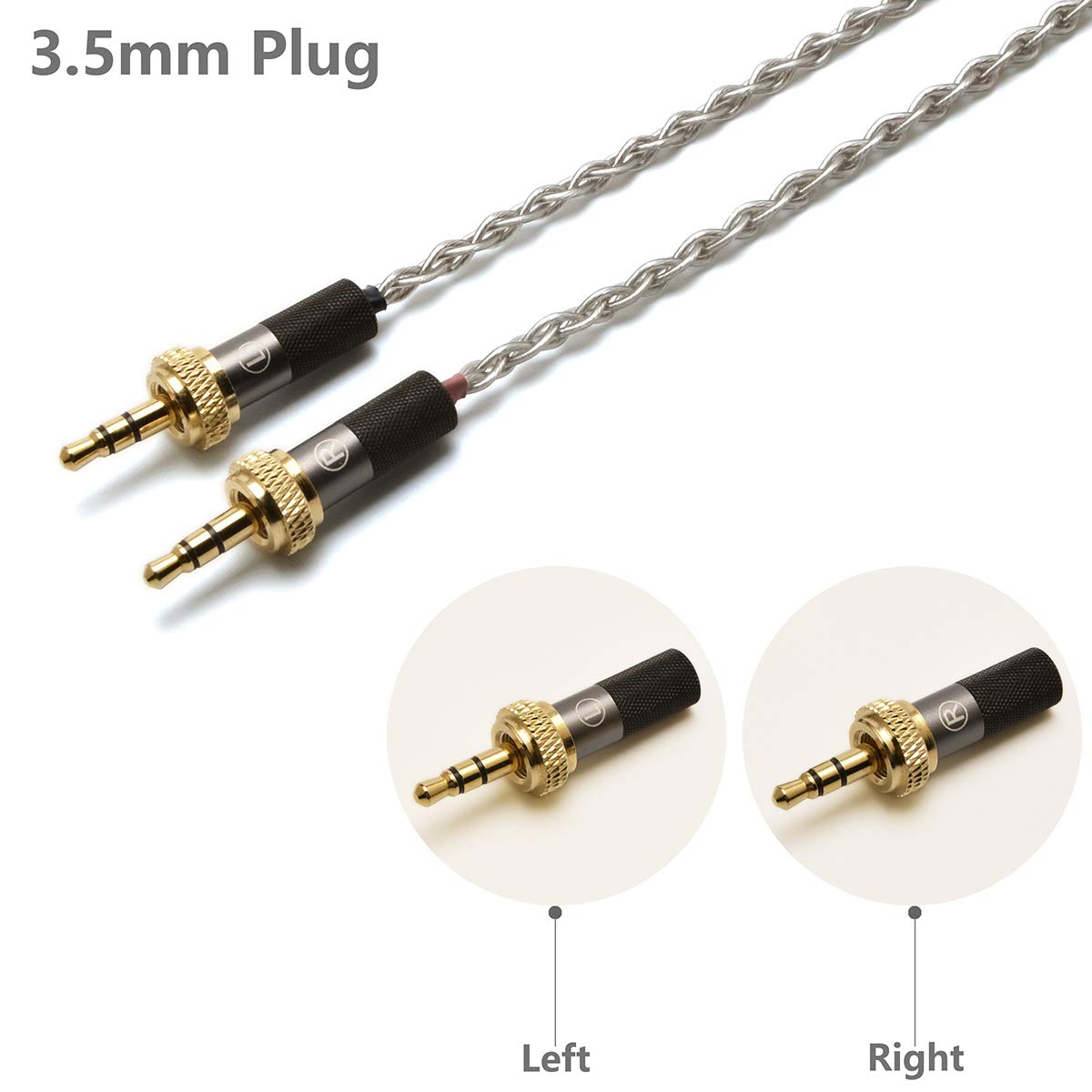 GUCraftsman 6N Single Crystal Silver Upgrade Headphones Cable 4Pin XLR/2.5mm/4.4mm Balance Headphone Upgrade Cable for Sony MDR-Z7 MDR-Z7M2 MDR-Z1R…