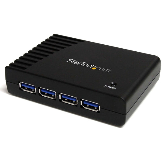 StarTech.com 4-Port USB 3.0 SuperSpeed Hub with Power Adapter 5Gbps - Portable Multiport USB-A Dock IT Pro - USB Port Expansion Hub for PC/Mac - 4