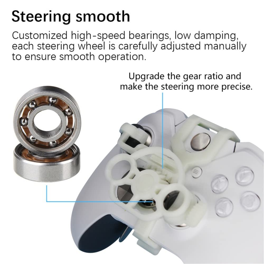 Game Controller Mini Steering Wheel Gaming Racing Wheel Simulation driver Plug-in For Xboxone/X/S/Elite Racing Game Accessories (Silver)