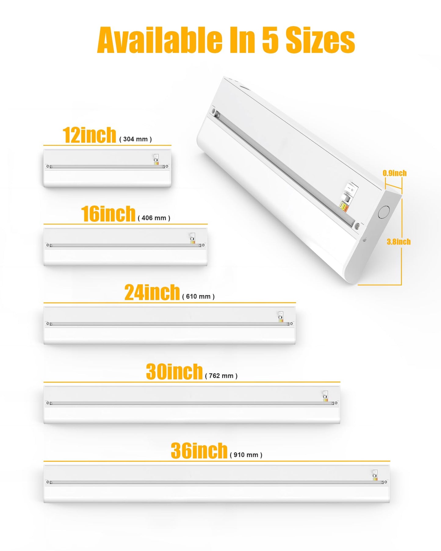 30 Inch Hardwired Under Cabinet Lighting, 3 Color Setting Dimmable LED Under Cabinet Lights Wired, 1700LM Linkable Under Counter Lights for Kitchen