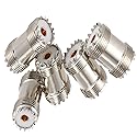 LYLGO 5-Pack PL-259 UHF Female to UHF Female Coax Cable Adapter UHF S0-239 Double Female Connector Plug