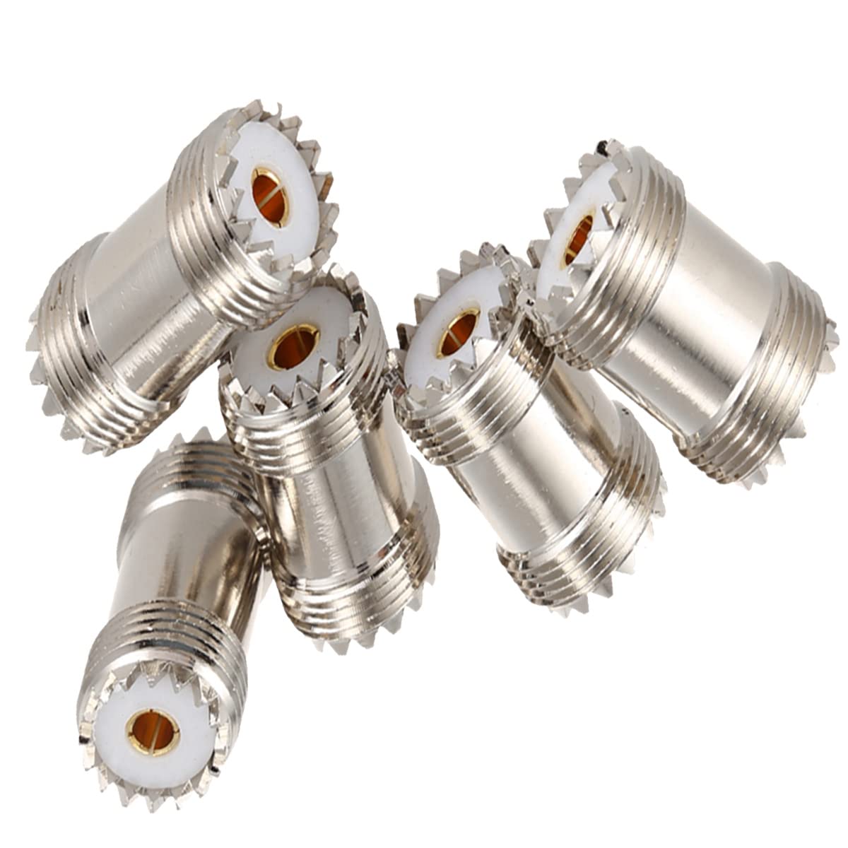 LYLGO 5-Pack PL-259 UHF Female to UHF Female Coax Cable Adapter UHF S0-239 Double Female Connector Plug