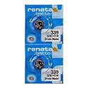 Renata 339 SR614SW Batteries - 1.55V Silver Oxide 339 Watch Battery (2 Count)