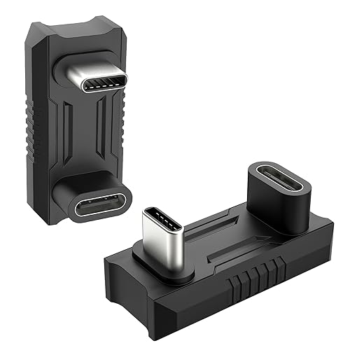 TiMOVO USB C 180 Degree Adapter 2 Pack, 140W Fast PD Charging for ROG Ally/Steam Deck/Lenovo Legion Go Accessories