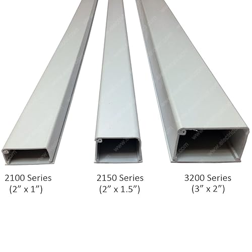 Electriduct XX-Large Latching Cable Raceway - 3" x 2" Channel Size - 1 Stick - 58" - White