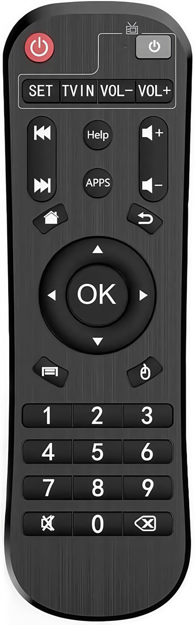 Replacement Remote Control with Learning Function for Android TV Box, Controller for MXQ MXQ Pro hk1 Boxhk1 Max hk1 Rbox x96mini X96 x96max x96max+