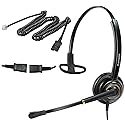 N/X KEMEILE Telephone Headset with Noise Cancelling Mic, Corded RJ9 Phone Headset Compatible with Cisco CP-7821 7841 7942G 7931G 7940 7941G 7945G 7960