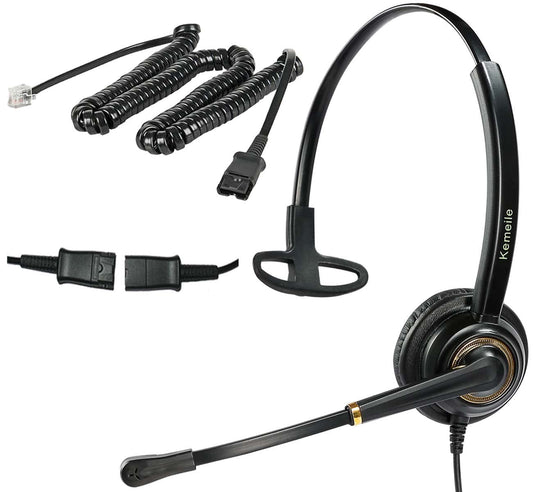 N/X KEMEILE Telephone Headset with Noise Cancelling Mic, Corded RJ9 Phone Headset Compatible with Cisco CP-7821 7841 7942G 7931G 7940 7941G 7945G 7960
