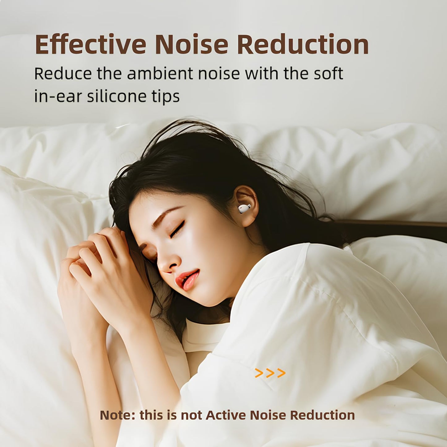 Bluripp Sleepals Touch Wireless Sleep Earbuds with Smart Charging Case, Noise Reducing Headphones for Side Sleepers, Touch Screen Display (White)
