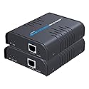 AGPTEK USB HDMI KVM Extender Over Single Cat 5/5E/6/7 Ethernet Cable- Signal Extension Up to 120m/365Ft- USB Keyboard Mouse Support- Adapter