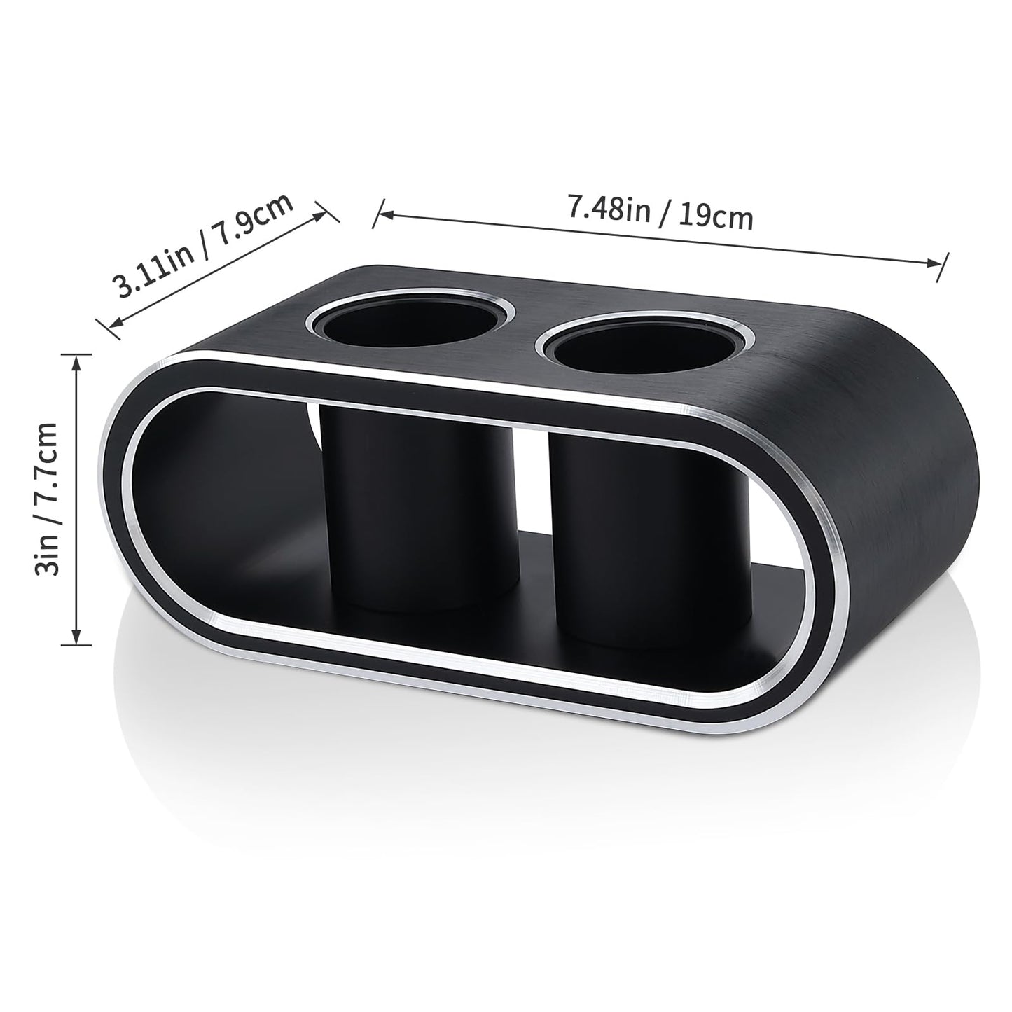 WikrOck Metal Aluminum Alloy Desktop Microphones Storage Holder, Stand Support Base For Wireless Microphones, Fashionable Tabletop Mics Organizer (M