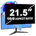 LUSA DESIGN 21.5 Inch Computer Privacy Screen Filter for 16:9 Aspect Ratio, Eye Protection Anti Blue Light Glare Shield, Removable Black Blackout Anti