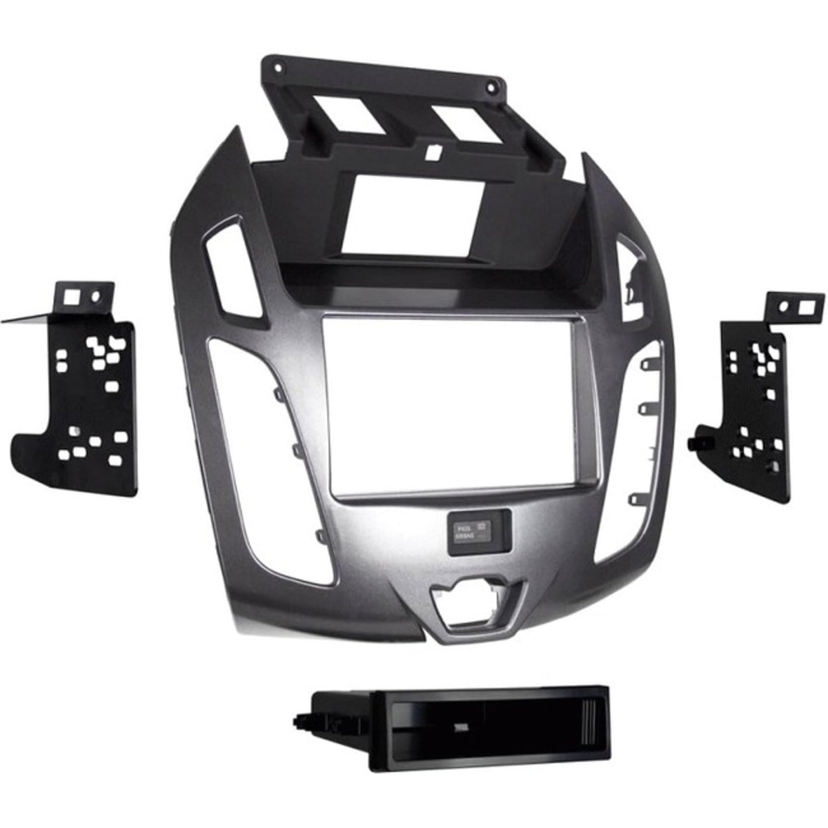Metra 99-5831G Double/Single DIN Dash Kit for 2014 - Ford Transit Connect with OEM 4.3" Screen (Gray)