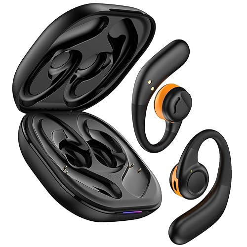 Jzones Open Ear Headphones Wireless Bluetooth 5.3, Open Ear Earbuds with Dual 16.2mm Dynamic Drivers 60 Hours Playtime Waterproof Sport Earbuds…