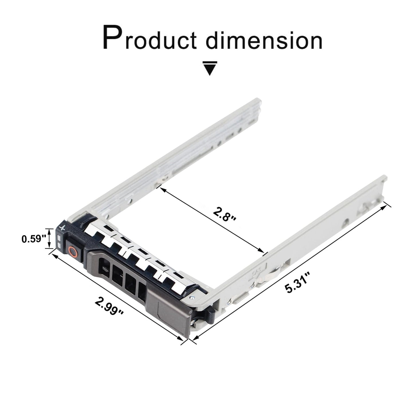 Hard Drive Bracket 2.5" SSD Mount G176J HDD Caddy SAS SATA Hard Drive Tray Caddy Compatible with Dell PowerEdge R610 R620 R710 T710 R720 R815 R820, 4