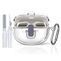 [Secure Lock] for Bose Ultra Open Earbuds Case(2024), TUDIOW Clear TPU Shockproof Protective Cover for Bose Open Ear Wireless Earbuds Accessories